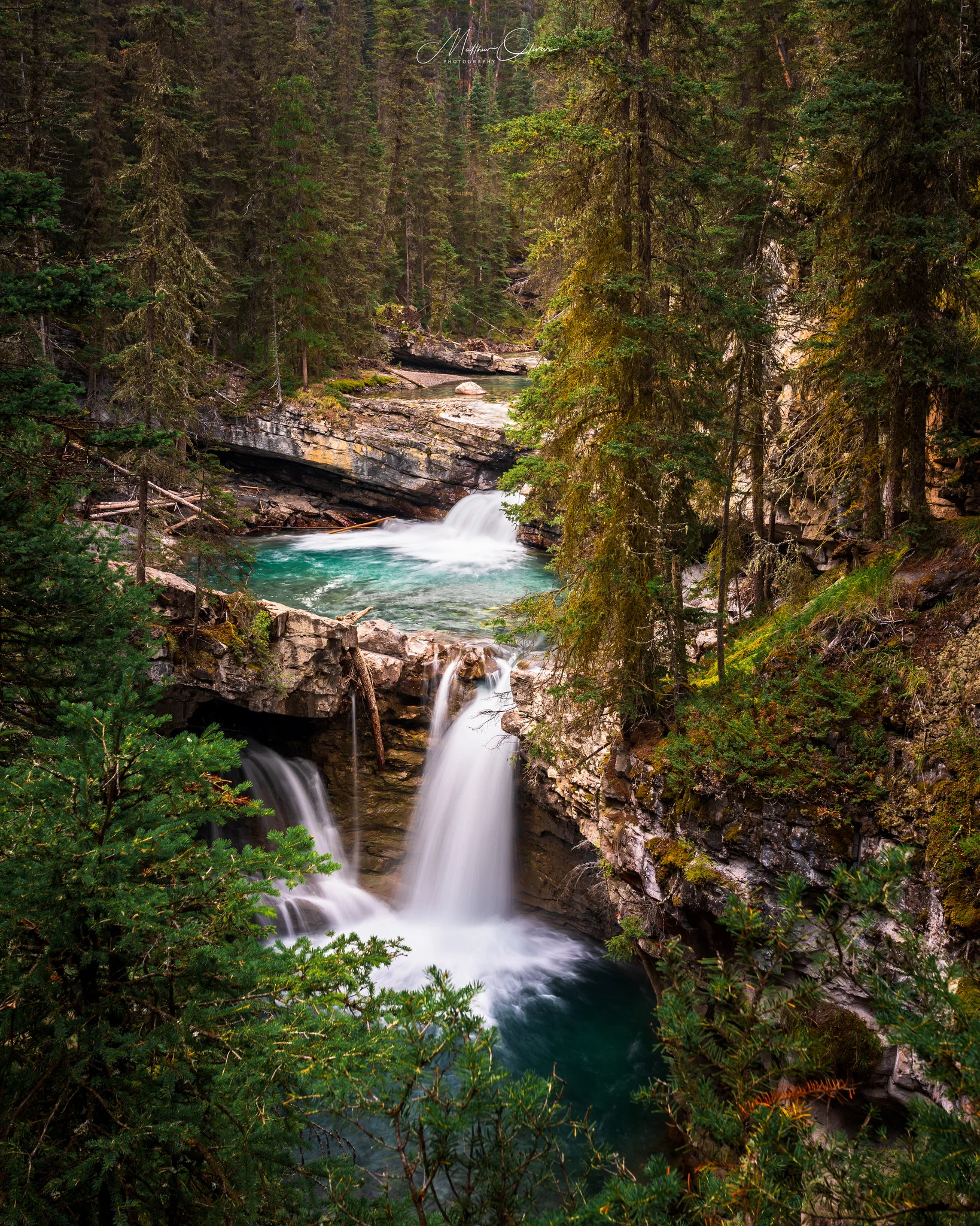 "Johnston Canyon Falls"
