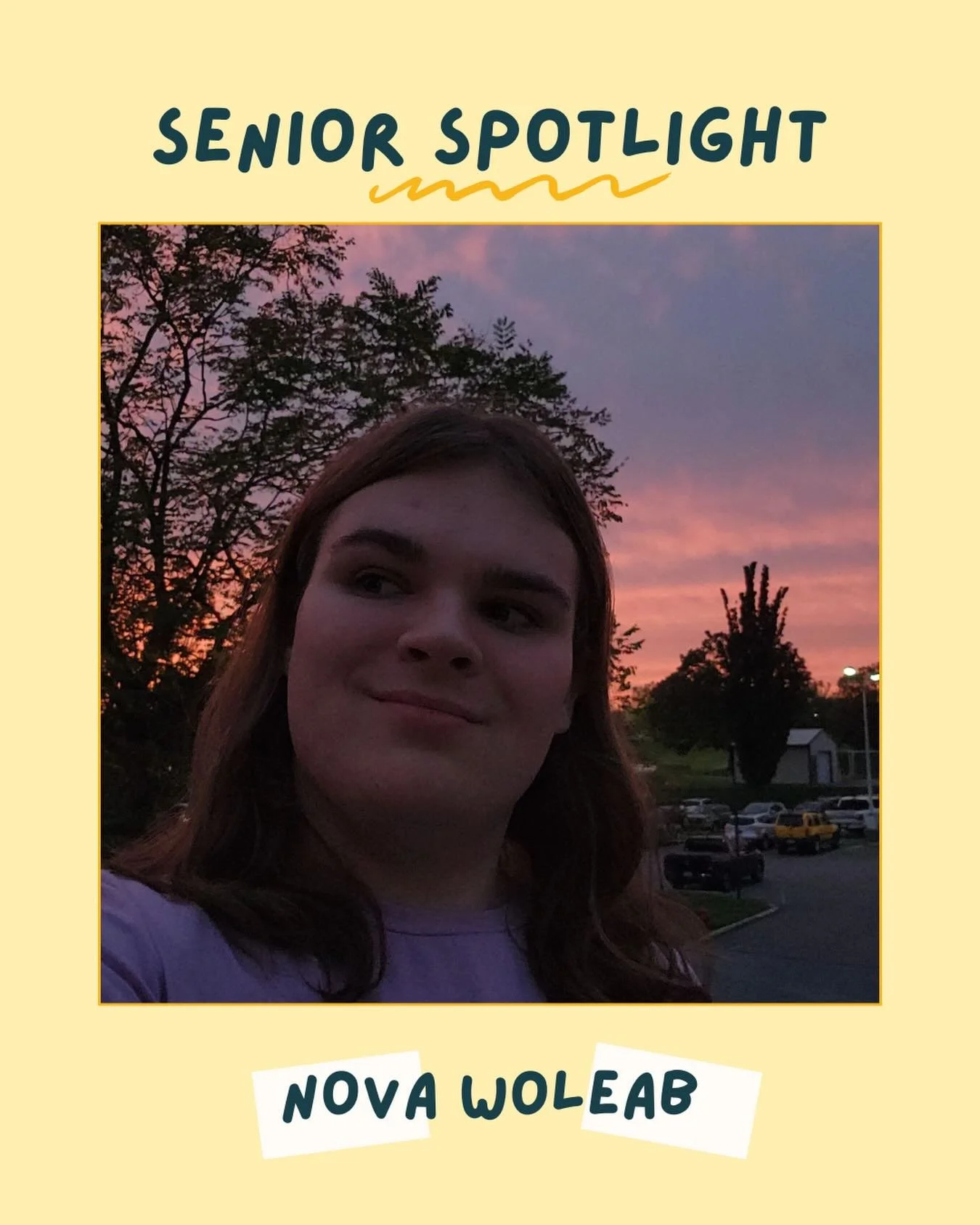 Our last senior spotlight is Nova Woleab of Findlay, Ohio!

During her time at Millersville University, Nova participated in Campus Weather Service, and AMS.

Nova&rsquo;s favorite memory from her time at Millersville was the NCEP trip and going to A