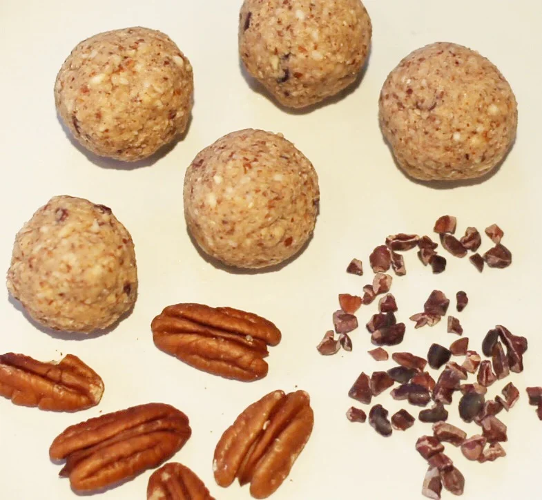 Pecan &amp; almond energy balls
