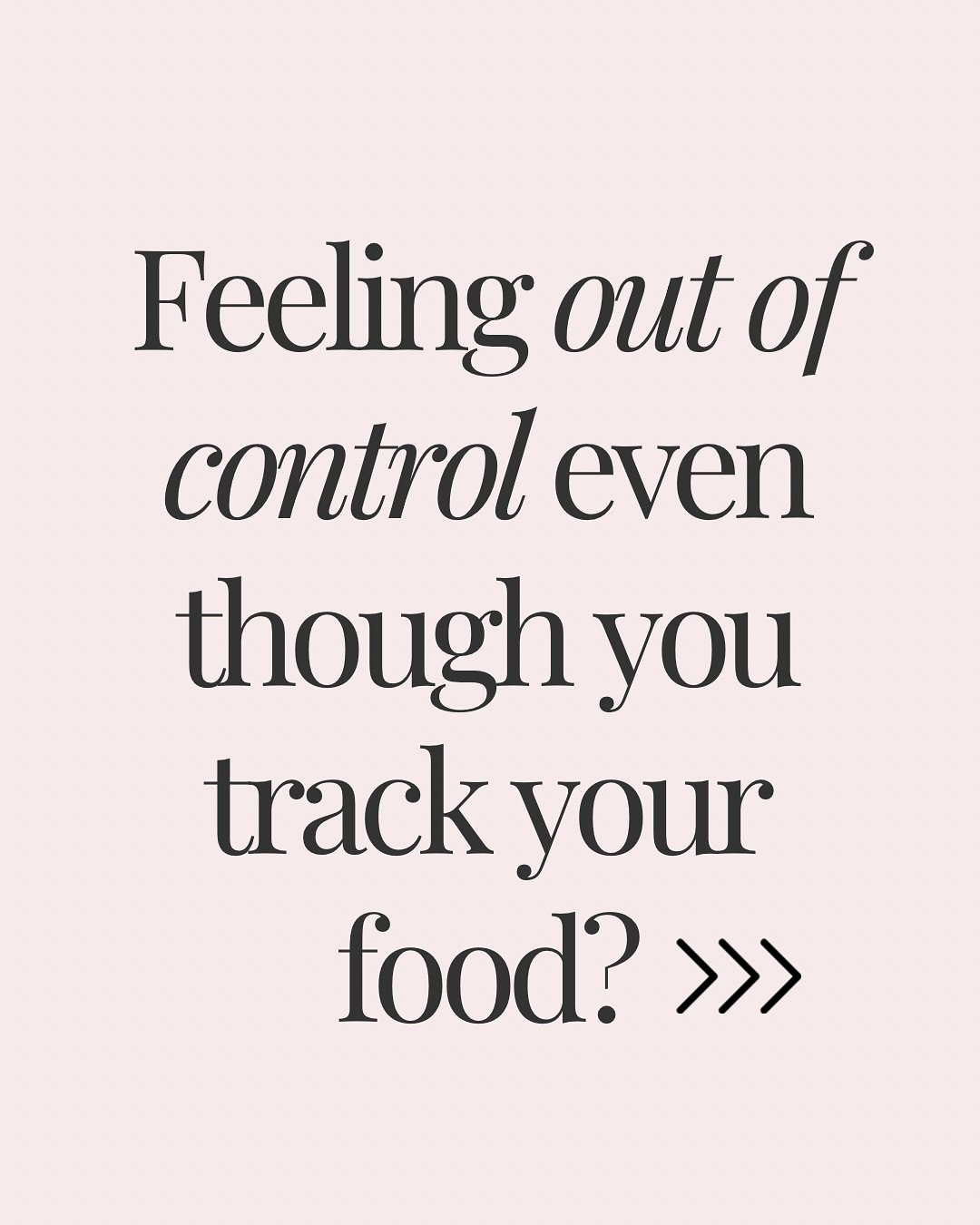Raise your hand if you&rsquo;re sick and tired of feeling out of control around food. 🙋&zwj;♀️

I hear so many health gurus say that you should track every morsel of food to gain control&hellip;

*cough cough* that&rsquo;s not gonna help.

Let&rsquo