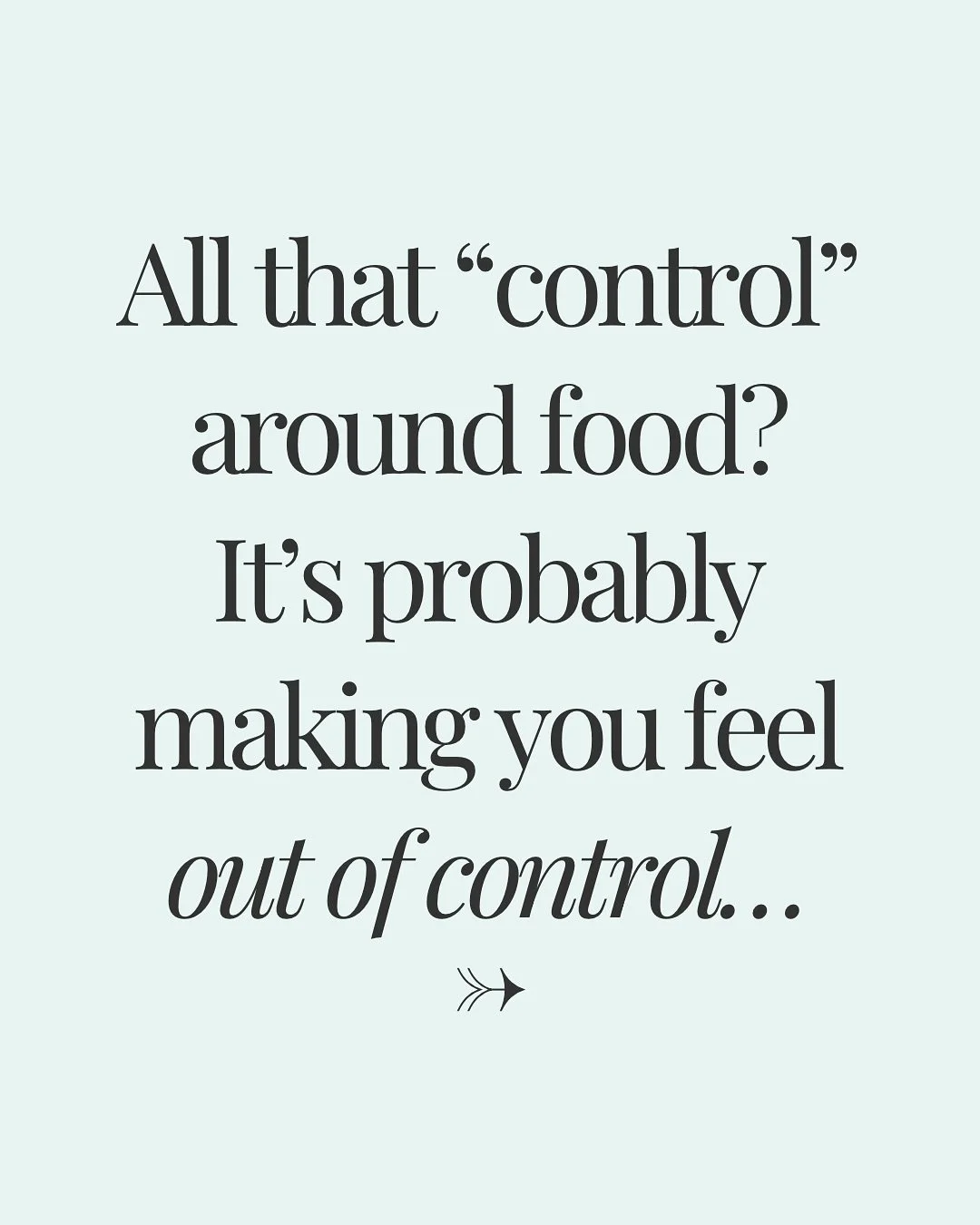 🙋&zwj;♀️Raise your hand if you&rsquo;re sick and tired of feeling out of control around food.

It feels like you just need to take control, have more willpower, or be more disciplined, right?

Sigh. If only. We&rsquo;d all be absolute bosses.

Becau