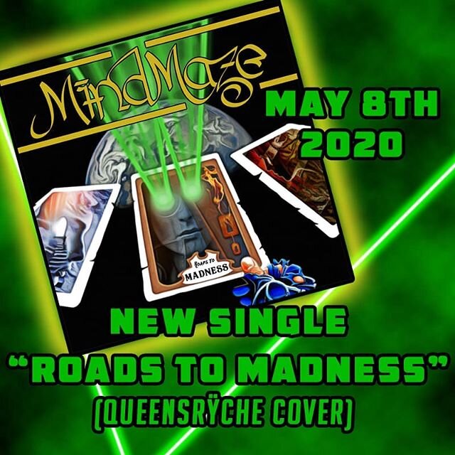 New single alert!! We ended up loving the way our cover of &quot;Roads to Madness&quot; by Queensryche so much that we decided to release it publicly as a digital single!  May 8th you can download it and stream on all the popular outlets. 🤘🤘
.
.
.
