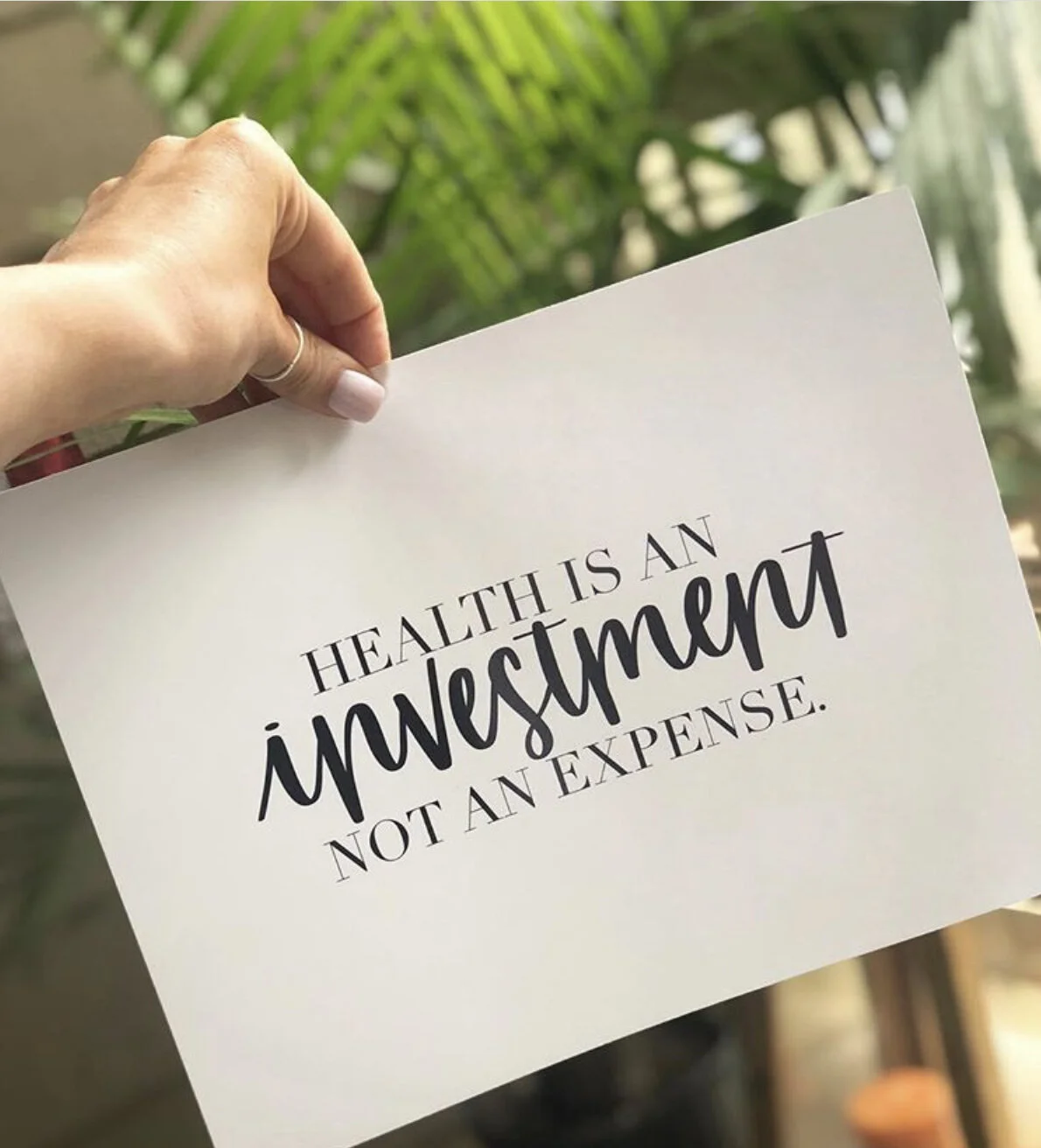 Health is An Investment