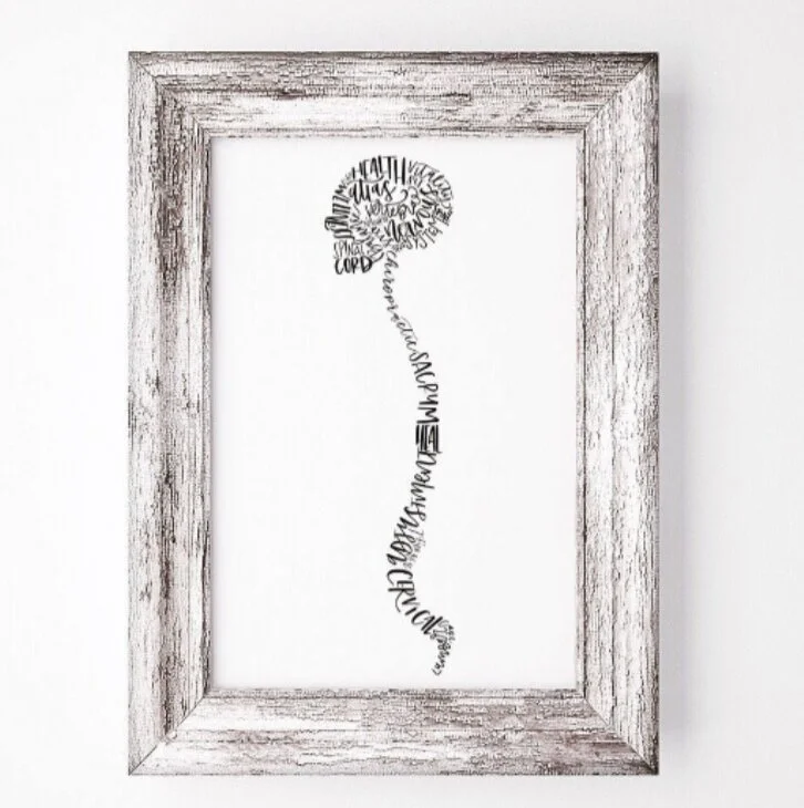 Chiropractic Spine Word Art