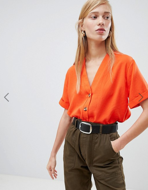 New Look- Button Through Boxy Shirt