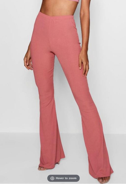 Boohoo- Longer Length Rib Slinky Flare