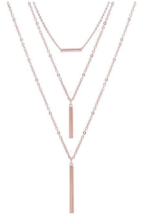 Amazon Alexy- Multilayer Bar Pendant Necklace