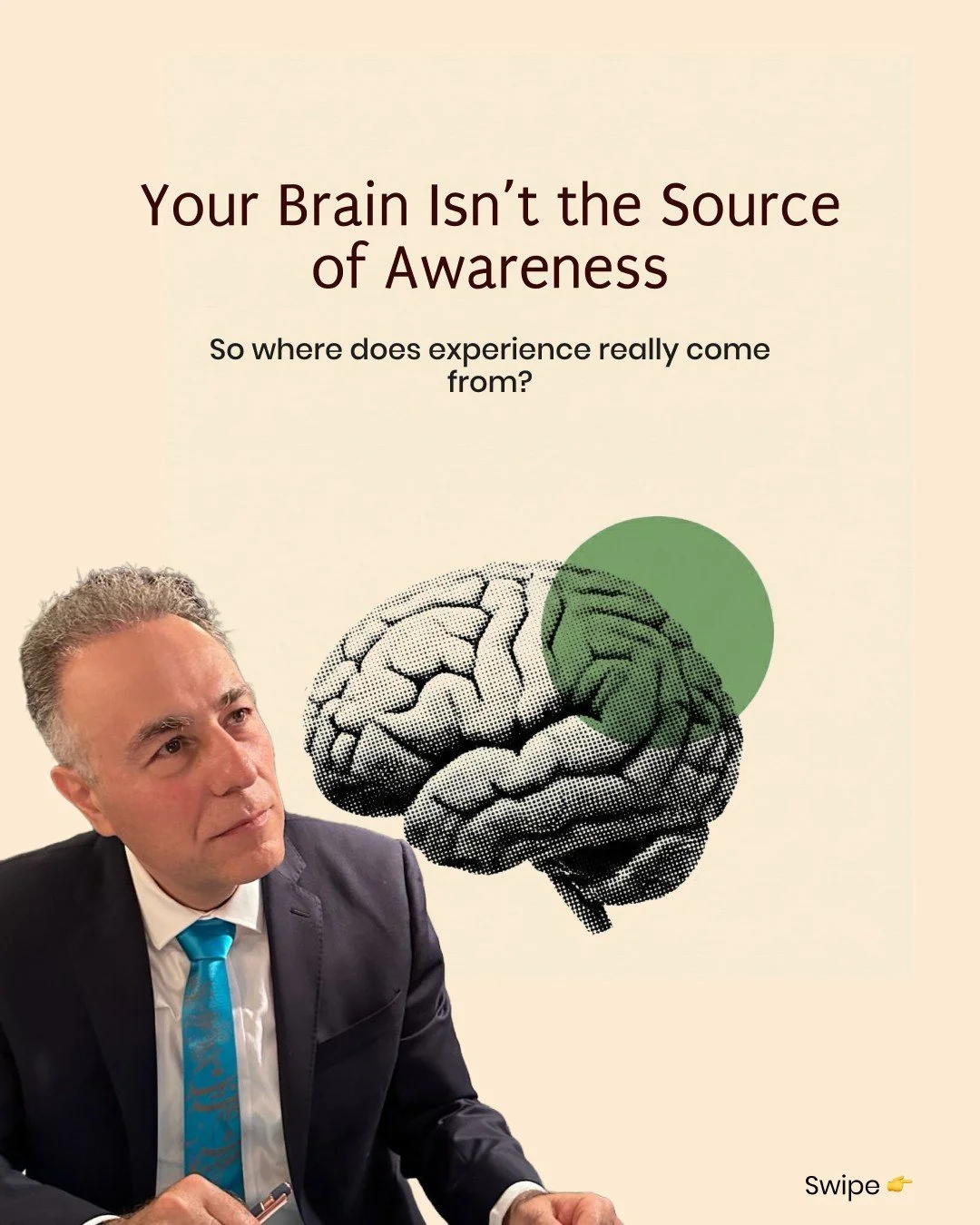 Your brain processes information; but processing alone doesn&rsquo;t create experience.
Thoughts change. Feelings shift.
Yet awareness remains.

AI can compute faster than the human brain, yet it has no meaning, no experience, no &ldquo;I.&rdquo;
Thi