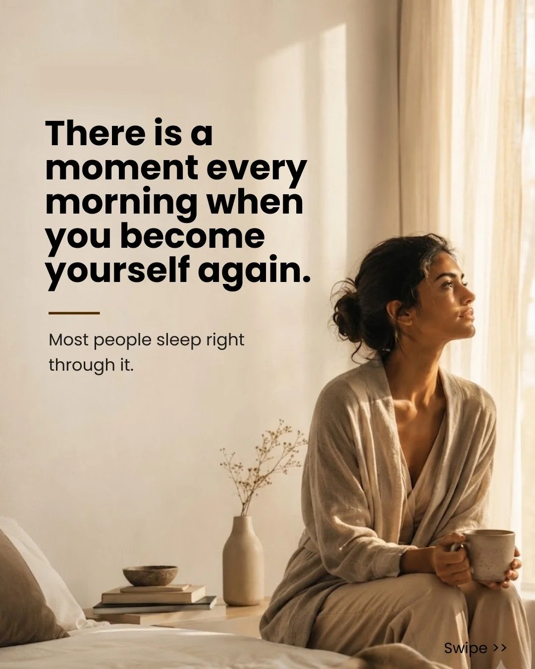 Every morning, something remarkable happens.

You don't just wake up; you return to yourself.

During sleep and dreams, experience continues to unfold. But when you wake, your sense of identity, intention, and agency seamlessly reconnect. You remembe