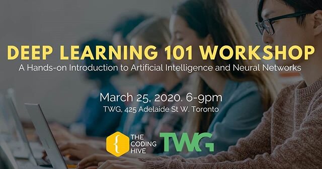 Registration for our upcoming Deep Learning workshop is now open! Join us in March to learn about neural networks and image classification in Python. www.deep-learning-101.eventbrite.com

A big thanks to @_twg_ for hosting the event.