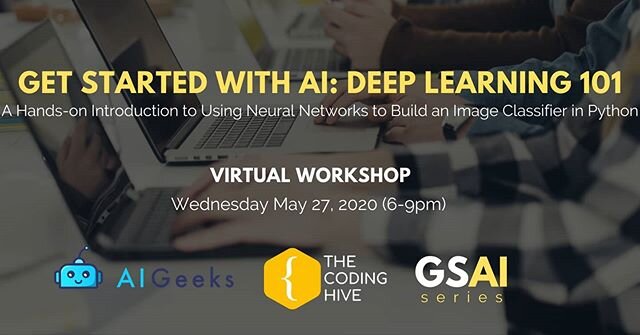 Registration for our upcoming deep learning virtual workshop is now open. Get your tickets by visiting our website: www.thecodinghive.com

#machinelearning #artificialintelligence #workshop #training #toronto #coding #programming #datascience #thecod