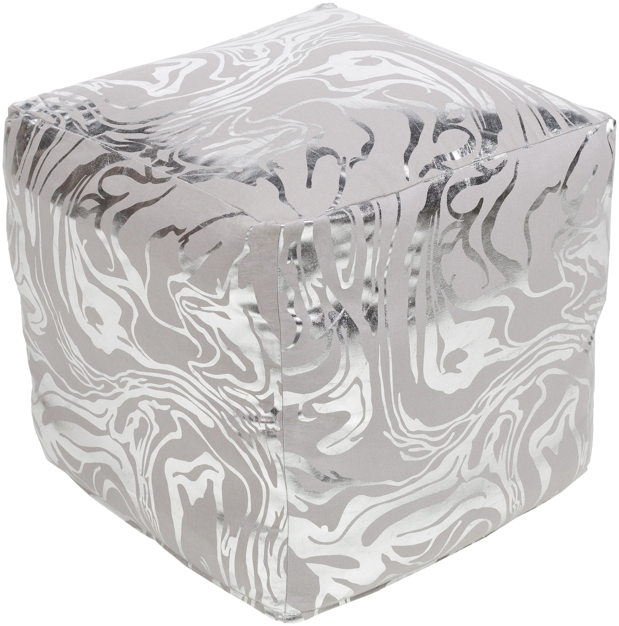metallic pouf