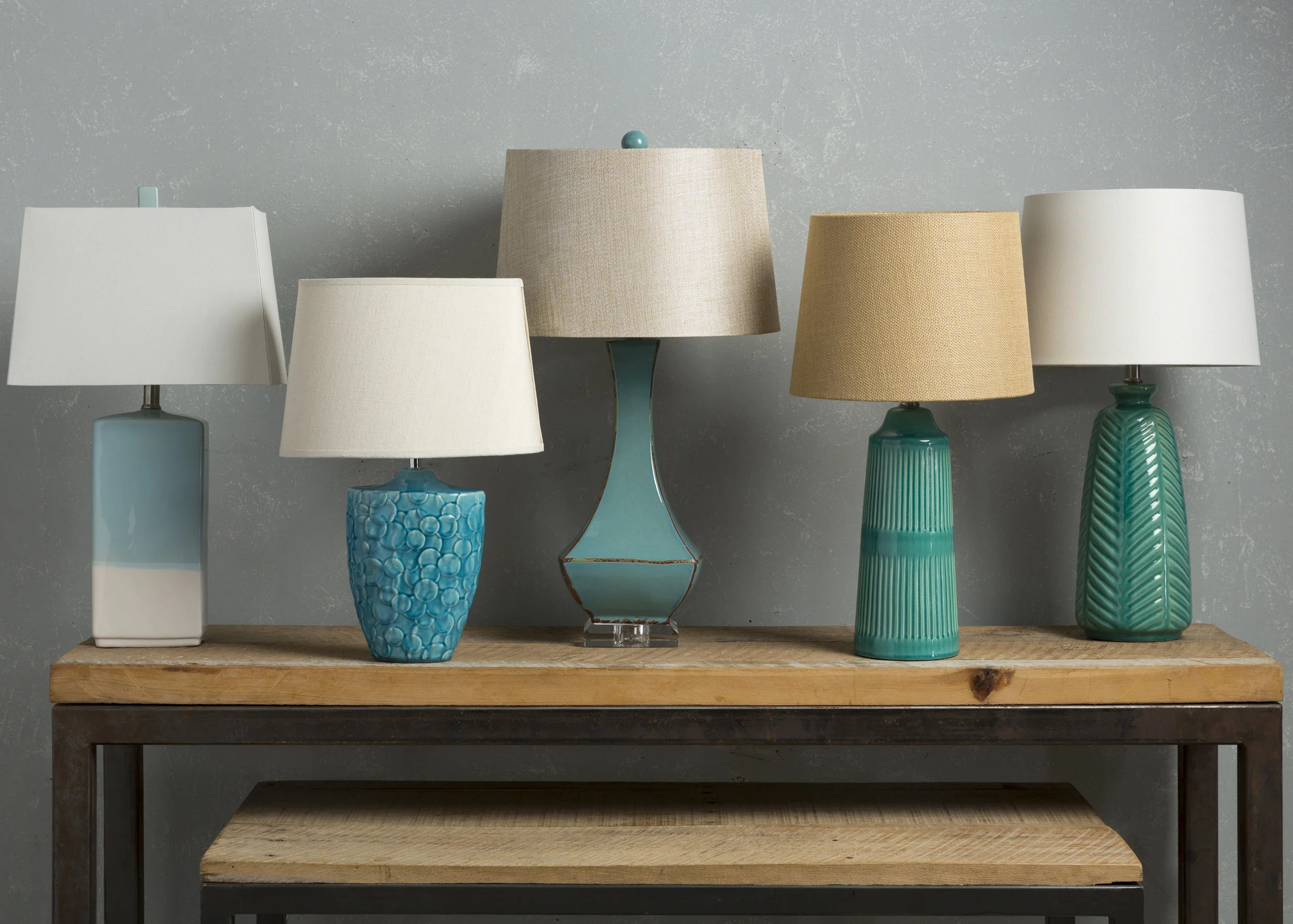 Turquoise Lamps Galore