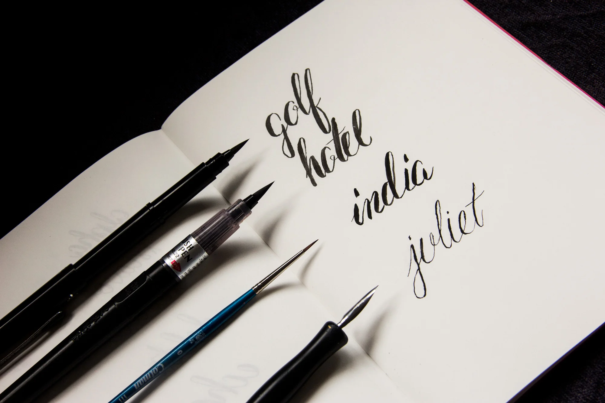 brush lettering tools