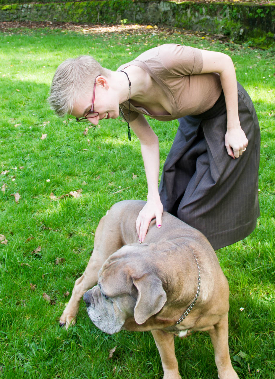 Things that happened while I was taking photos in the park: Met Tito, the friendly bull mastiff/pitbull mix, met a corgi (unnamed), met the corgi's dad who was very concerned with why I was taking photos in the park until it was established that I did not work for a developer who was planning on building apartments on the land, and also met a siamese kitty.