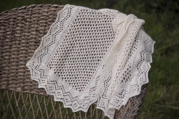 A cashmere/silk scarf I made as a 'tester' for my impending wedding shawl