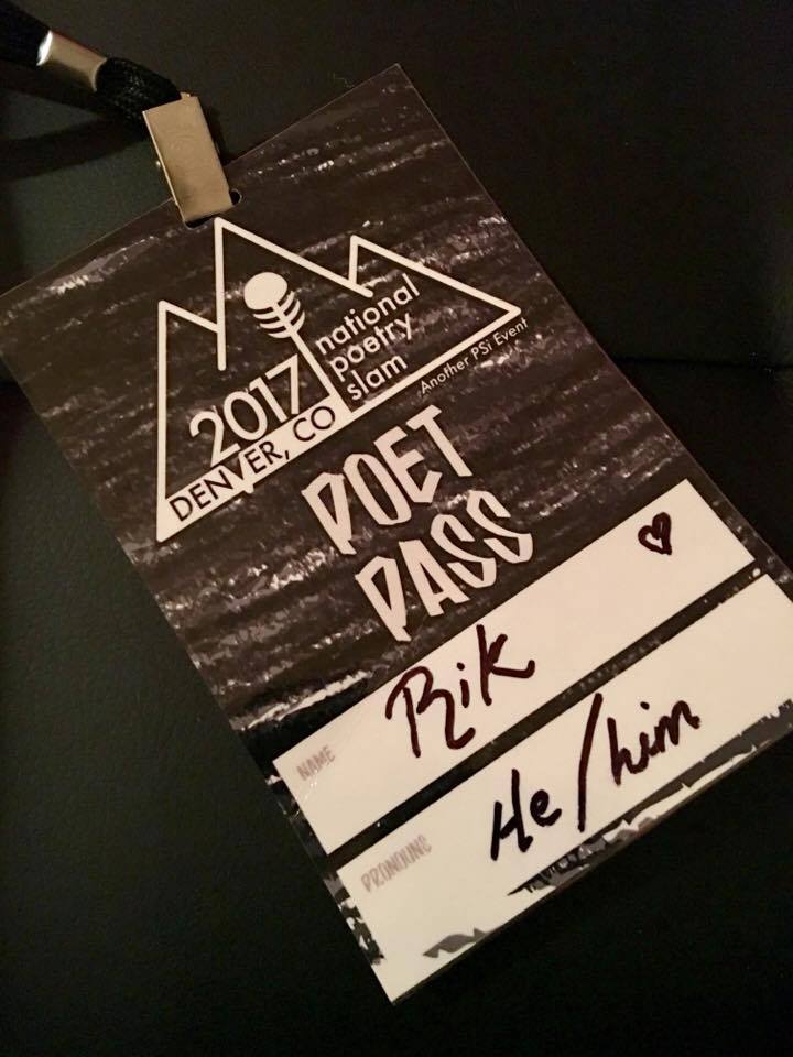 Official pass for the week - loving the "Pronouns" section!