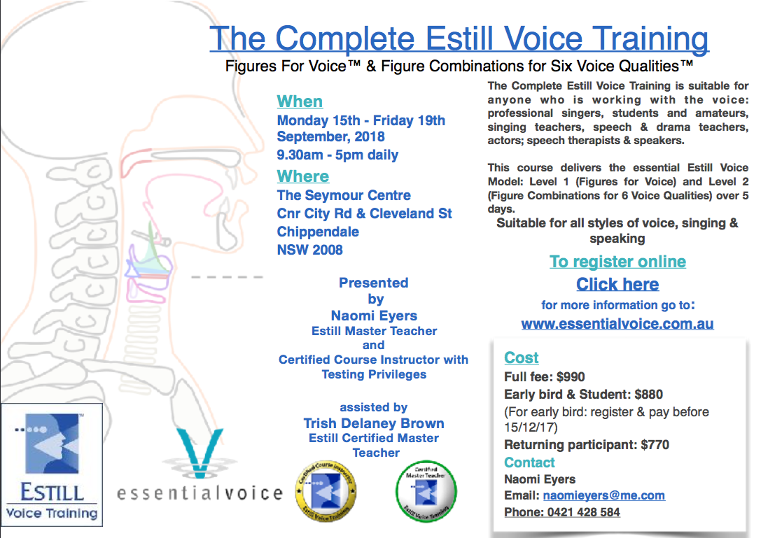 January Estill Level 1&2 Course