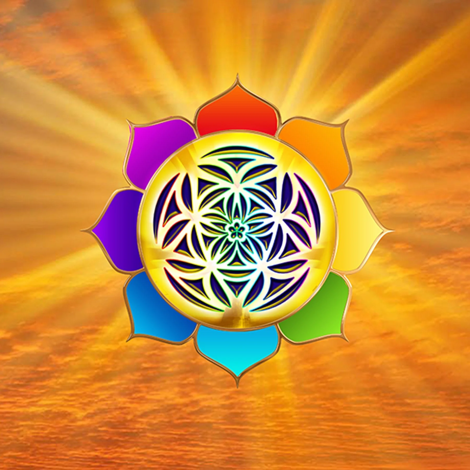 mandala flower orange background.JPEG