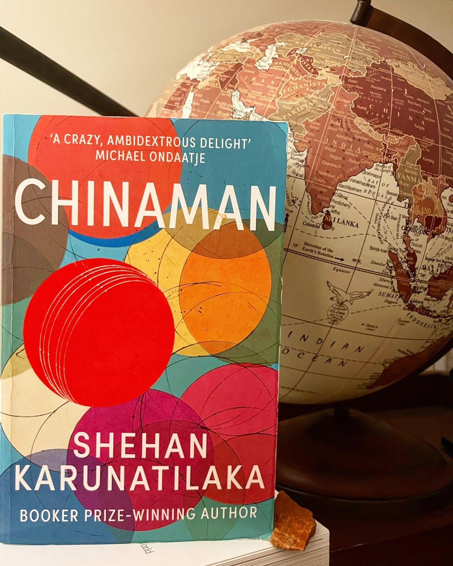 My book this month for the #1world12books challenge is in zone 4 - SOUTH ASIA (India, including Nepal and Bhutan). It is Chinaman by the Sri Lankan author Shehan Karunatilaka. 

It&rsquo;s all about cricket. But also not. 

If you have a very basic u