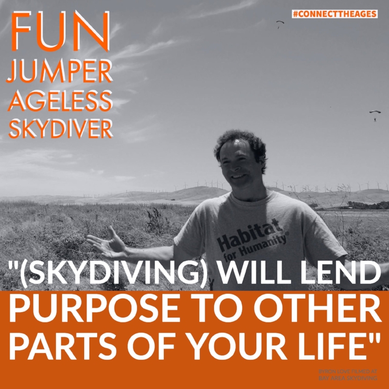 fun jumper parachuter over phorty forty connect the ages bay area skydiving