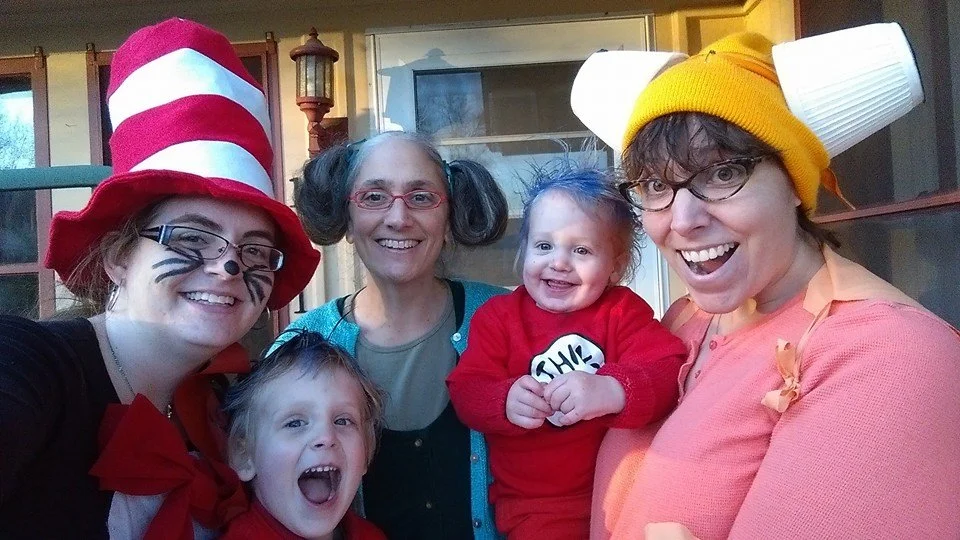 Of course, not everything Jewish is formal and serious! With three members of the Apter Family, photo by Ana Apter