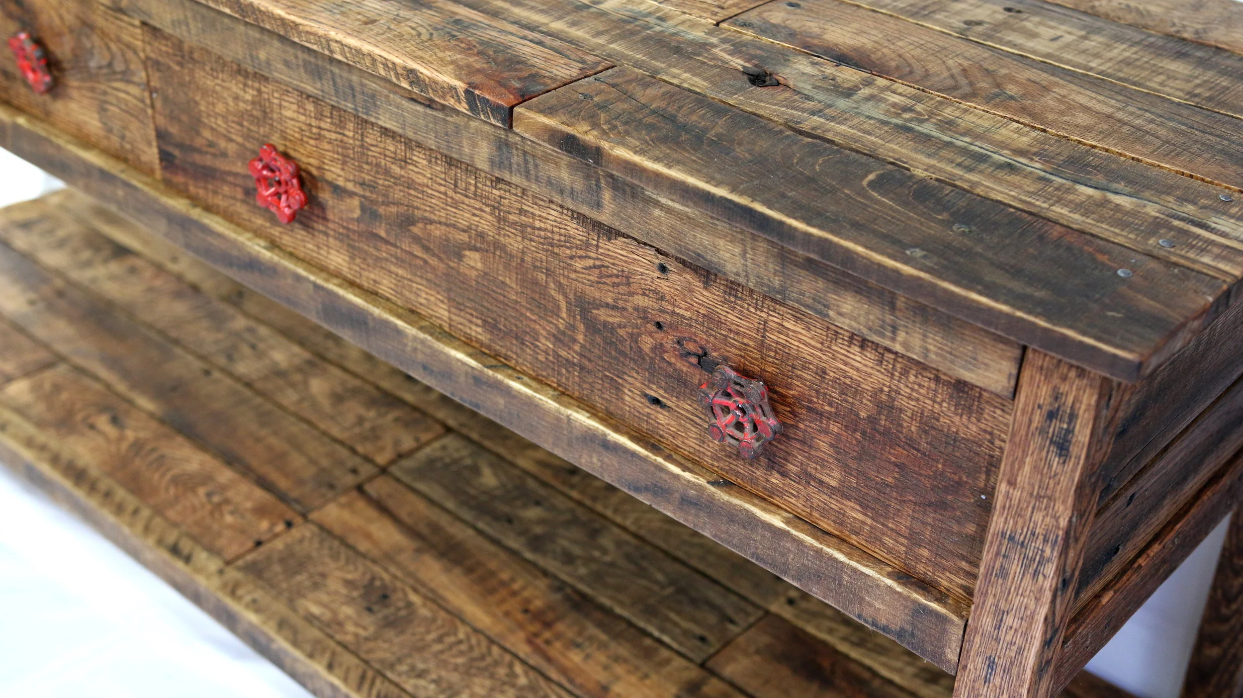Pallet wood entertainment center in studio-2