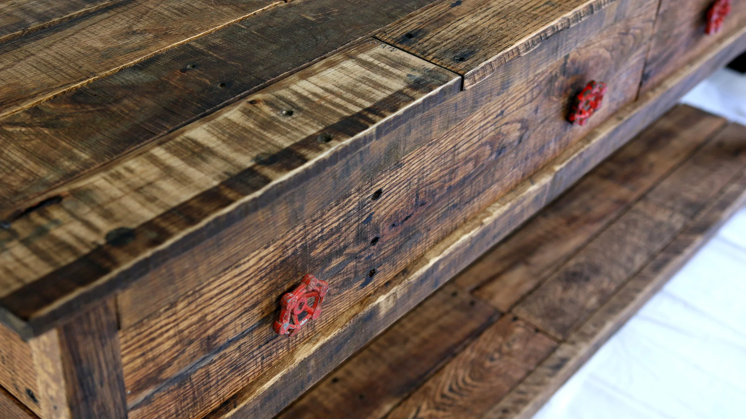 Pallet wood entertainment center in studio-3