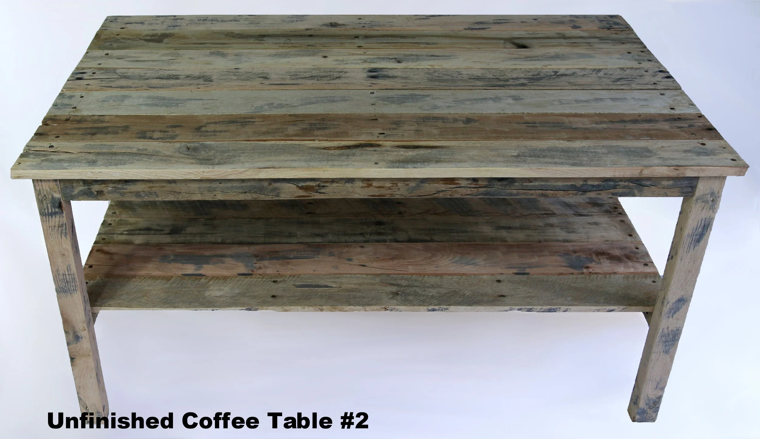 Pallet wood unfinished coffee table 2