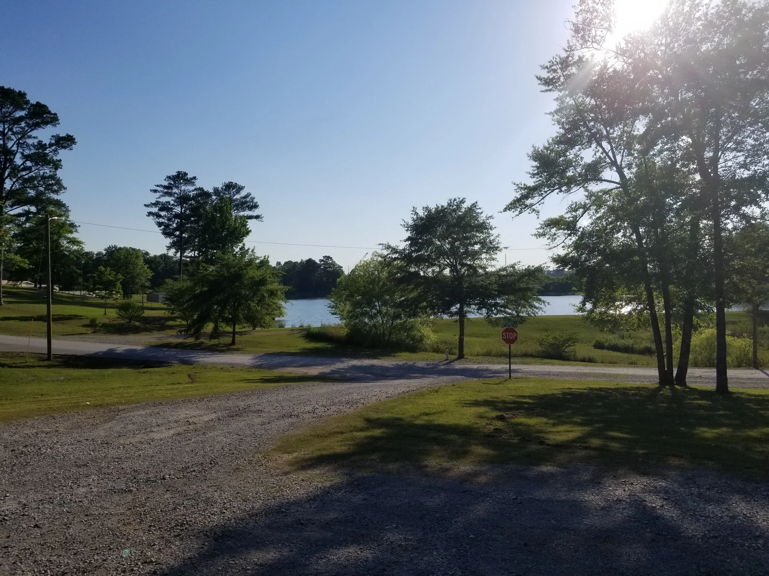 Nice view of the lake from our spot