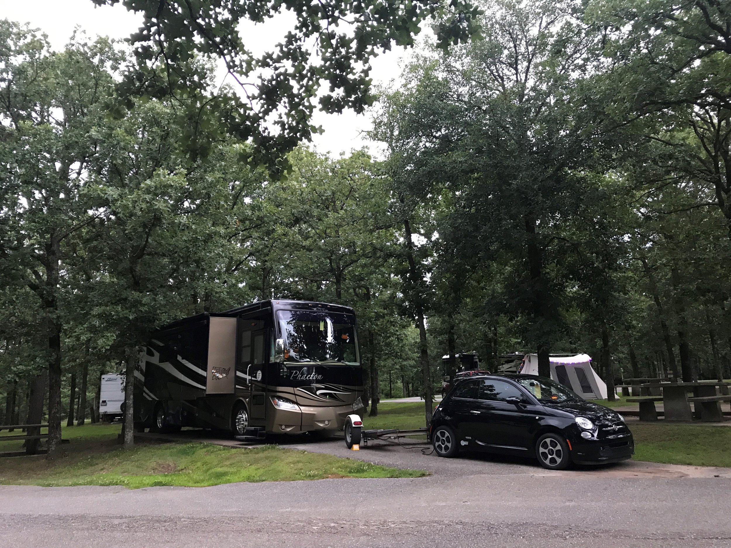 Our spot at Natural Falls State Park