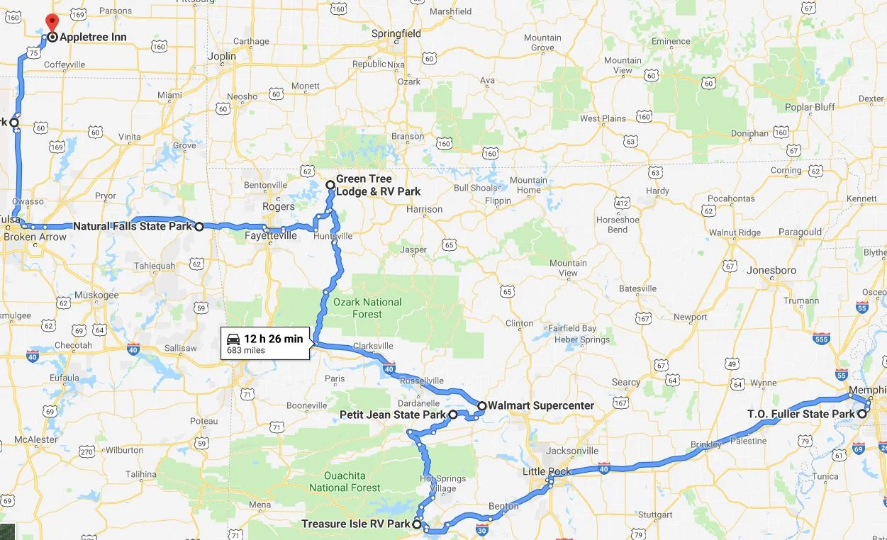 New Orleans to Kansas by RV