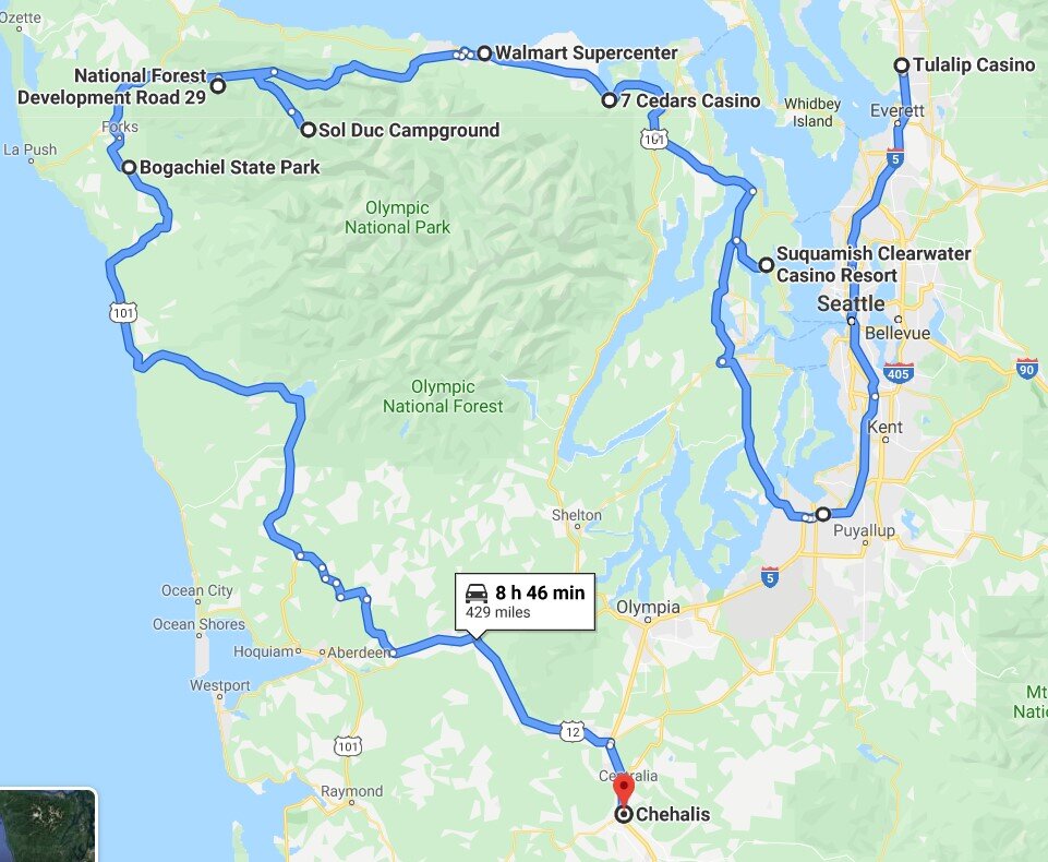 Olympic National Park Map Camping Things To Do