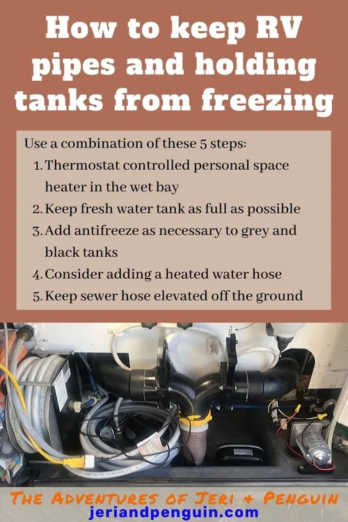 How to keep RV pipes and holding tanks from freezing