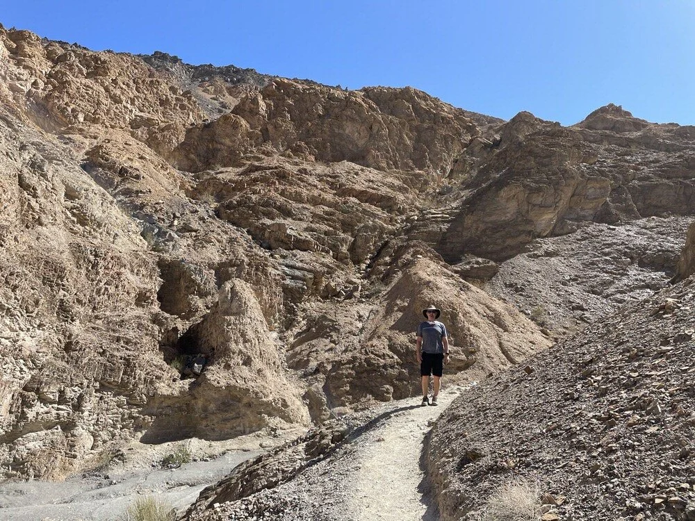 Hiking along Mosaic Canyon