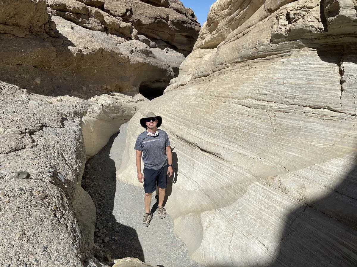 Mosaic Canyon. Known for polished marble rocks