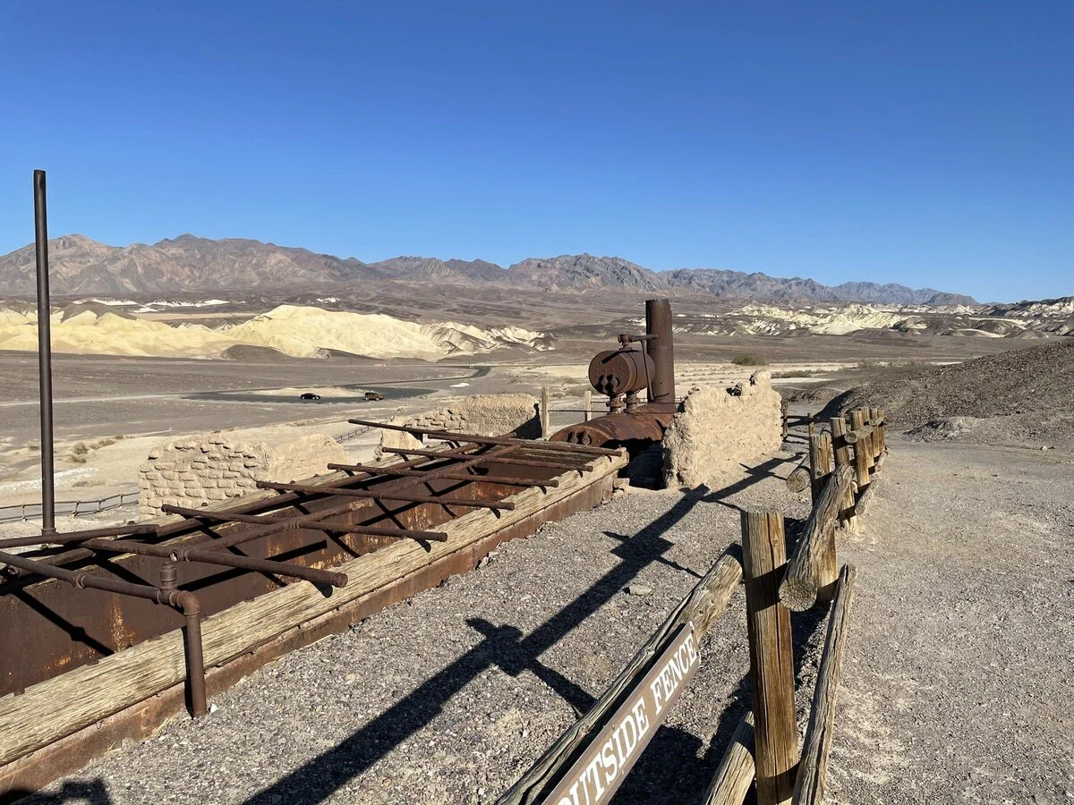 Closeup of the the Harmony Plant at Harmony Borax Works