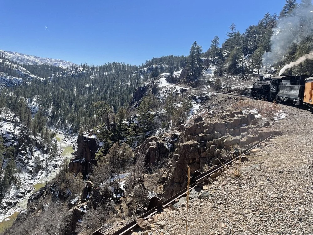 Durango Cascade Canyon Winter Steam Train