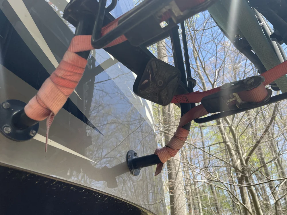 Rear camera attached to ladder