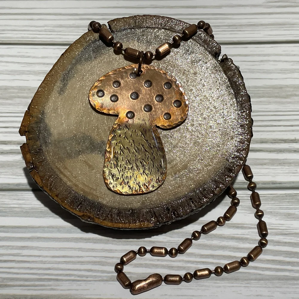 Copper Resin Mushroom
