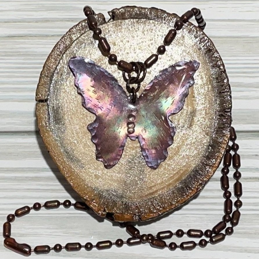 Purple Butterfly Necklace