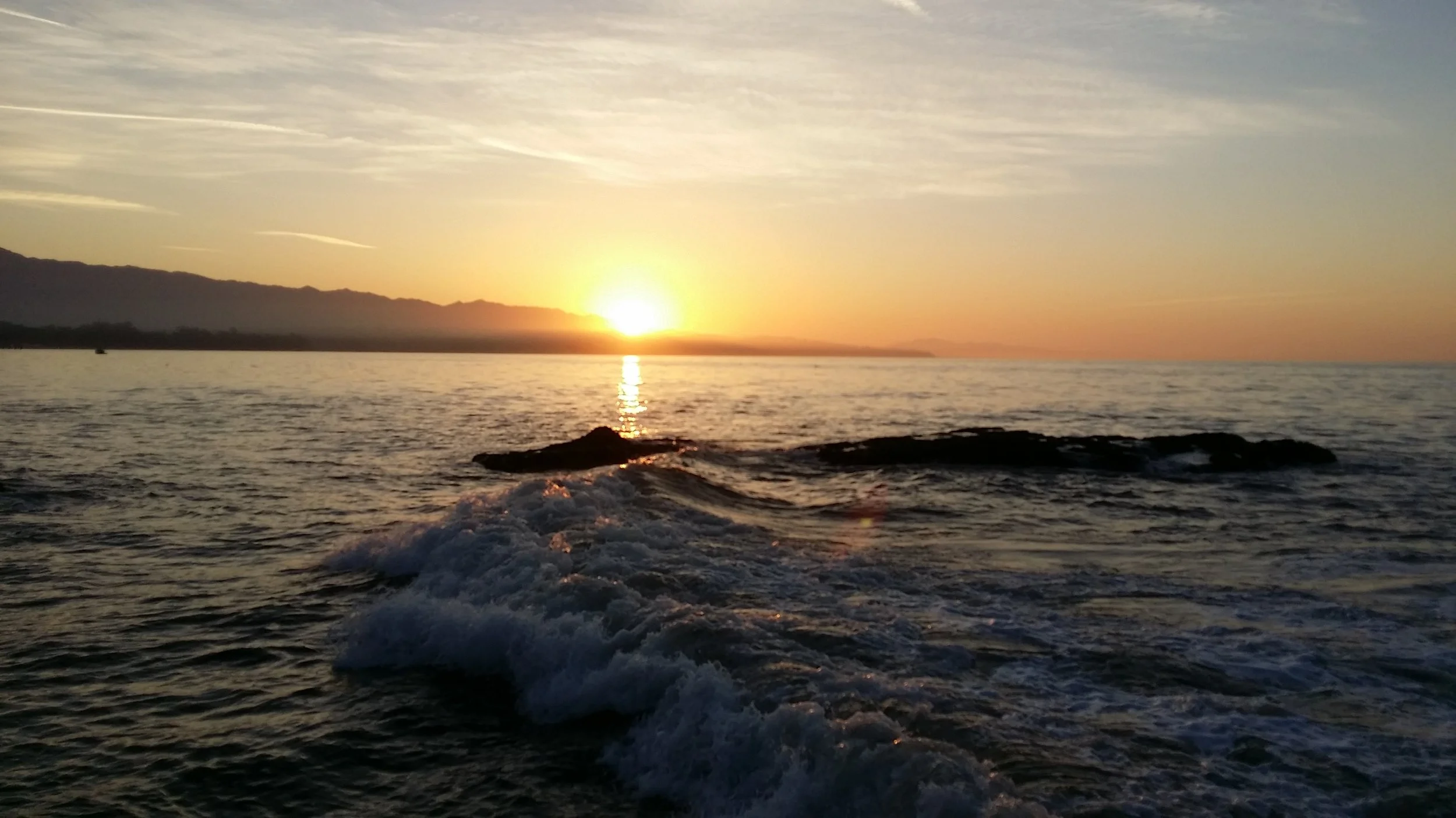 Sunset at UCSB Cliffs- Engineering Building