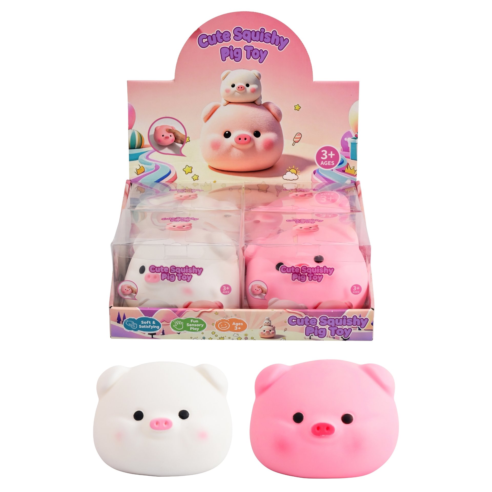 Squishy Jumbo 15cm Piggy Head assorted