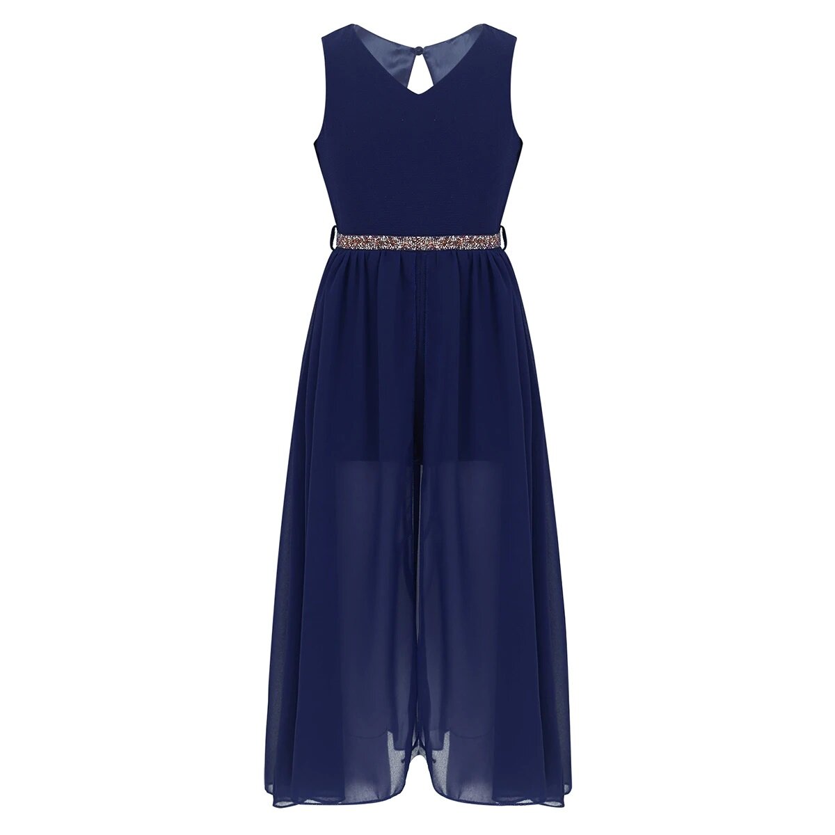 Chiffon Rhinestone Belt Jumpsuit 1.jpg