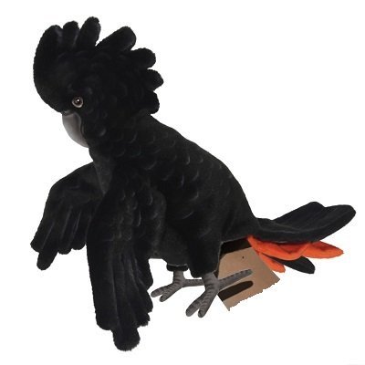 Hansa - Black Cockatoo Hand Puppet