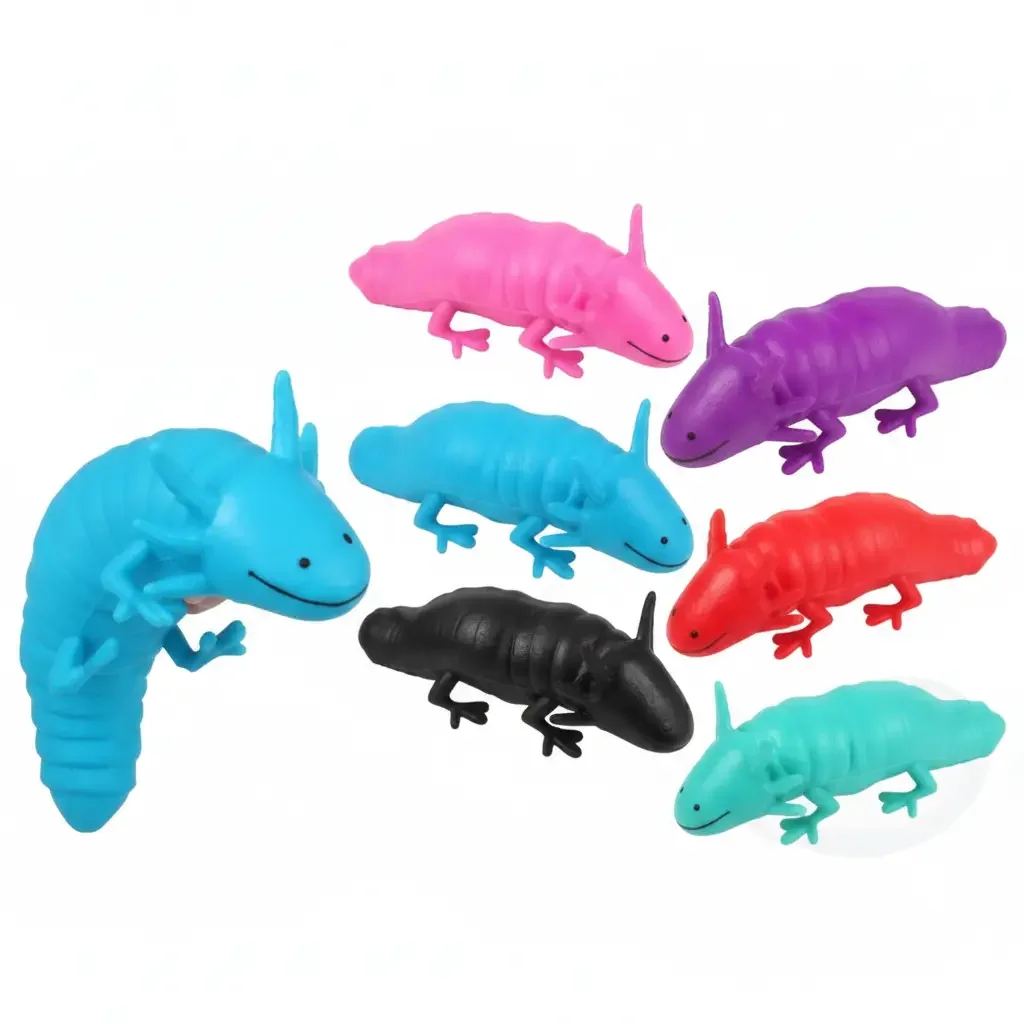 Arriving Soon - 7.5-Inch Sensory Wiggle Axolotl Fidget Toy - Cute Squishy Toy For Stress Relief and Sensory Play