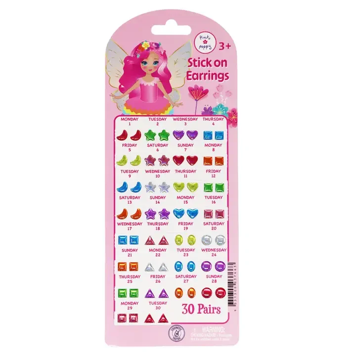 Arriving Soon - Pink Poppy - Fairy Magic Stick-on Earrings