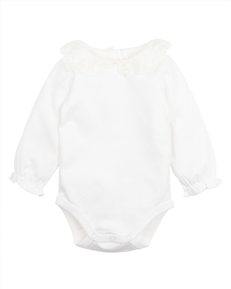 Bebe - Lace Collar LS Bodysuit