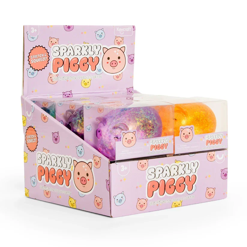 Arriving Soon -  Keycraft - Squishy Sparkly Piggy