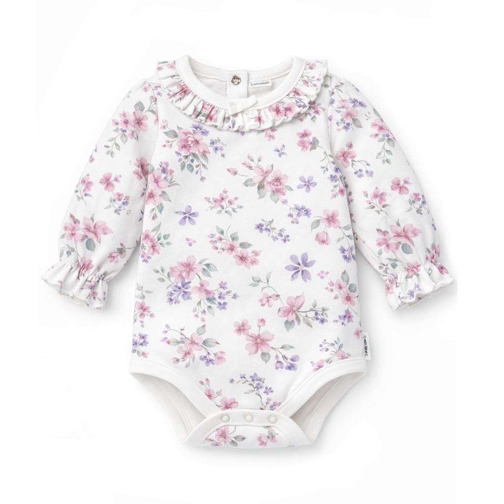 Aster & Oak - Pastel Bloom Ruffle Onesie